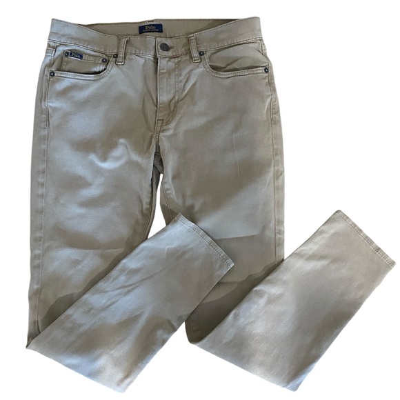 Vintage Polo Ralph Lauren Tompkins Skinny Jean tan - Picture 1 of 7